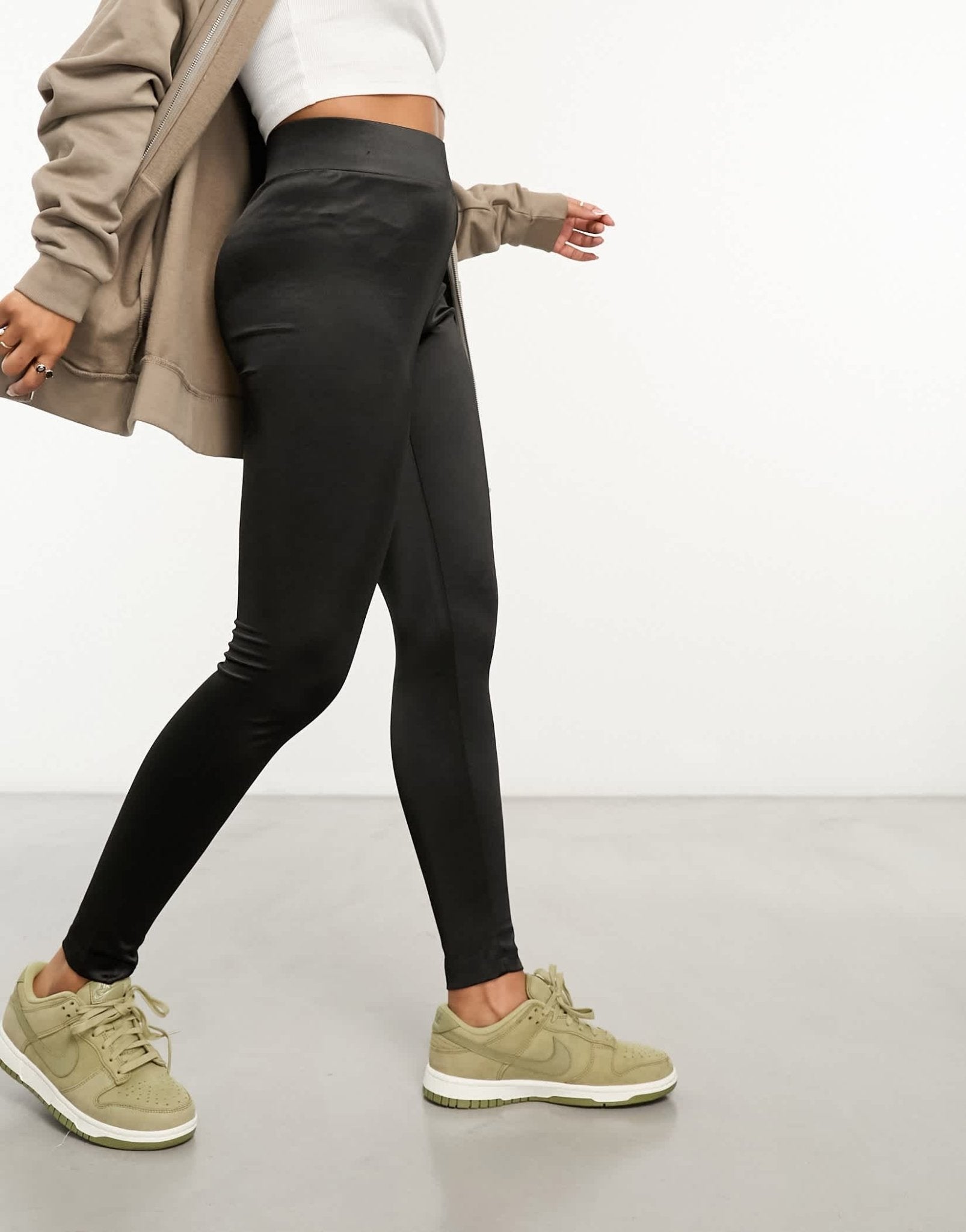 JDY shiny disco leggings in black - ASOS Sample Sale EU Store