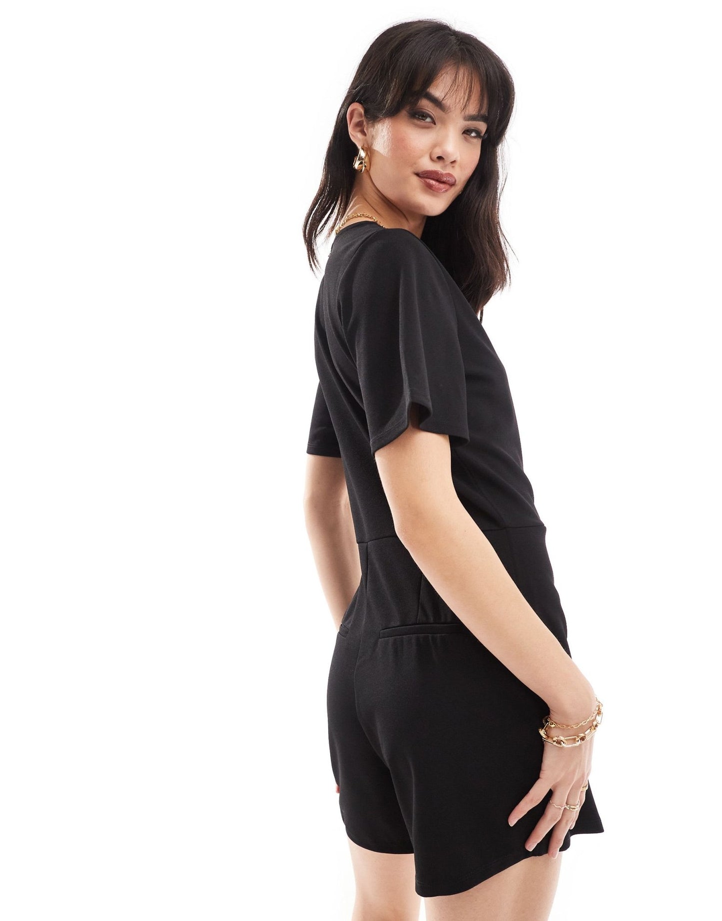 JDY skort playsuit in black - ASOS Sample Sale EU Store