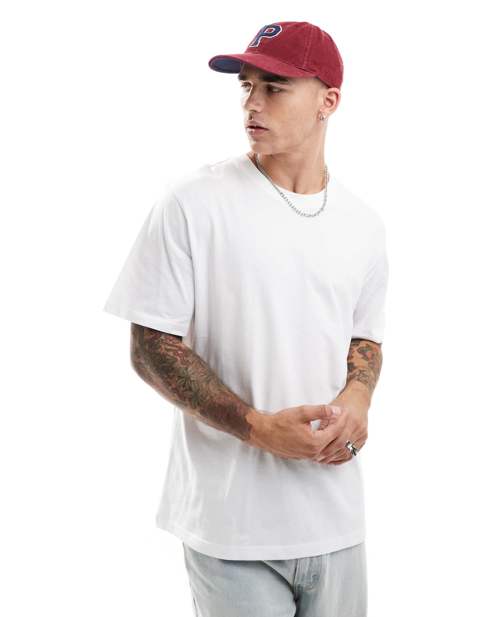 JJ Rebel oversized t-shirt in white - ASOS Sample Sale EU Store