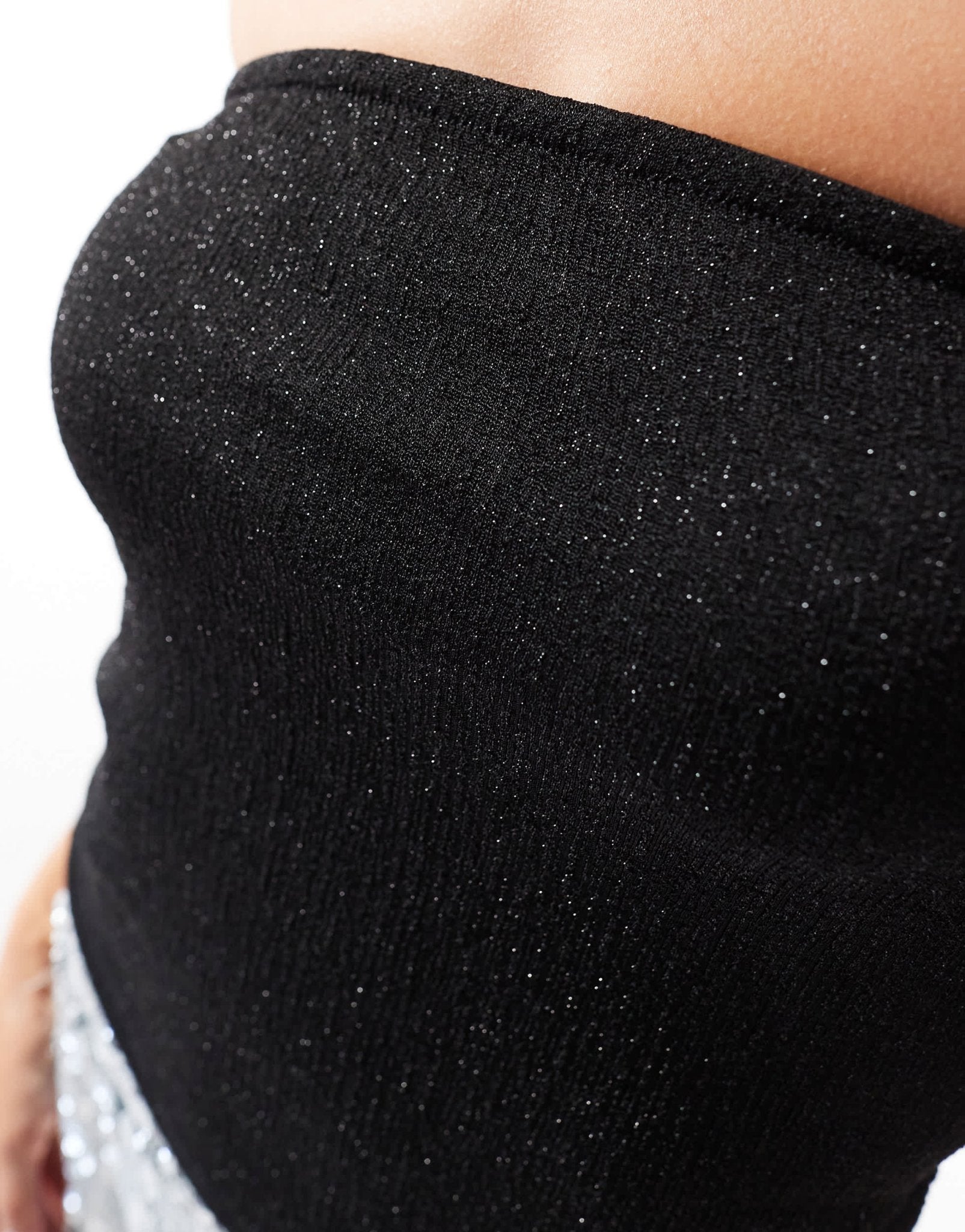 JJXX bandau top in black glitter - ASOS Sample Sale EU Store