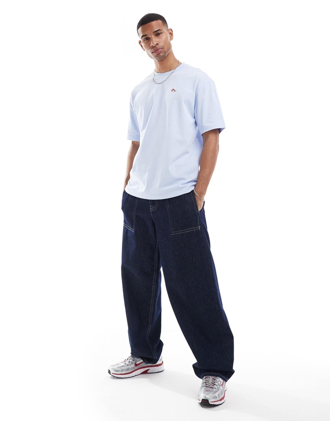 Jordan crew neck t-shirt in blue - ASOS Sample Sale EU Store