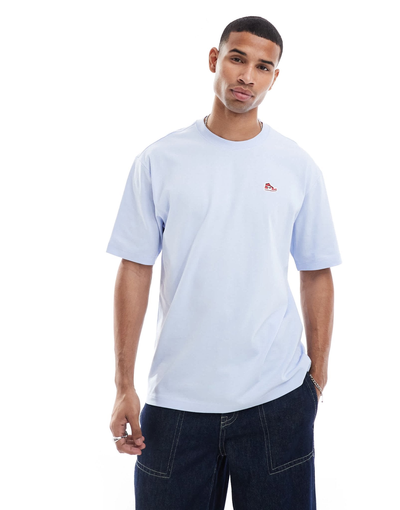 Jordan crew neck t-shirt in blue - ASOS Sample Sale EU Store