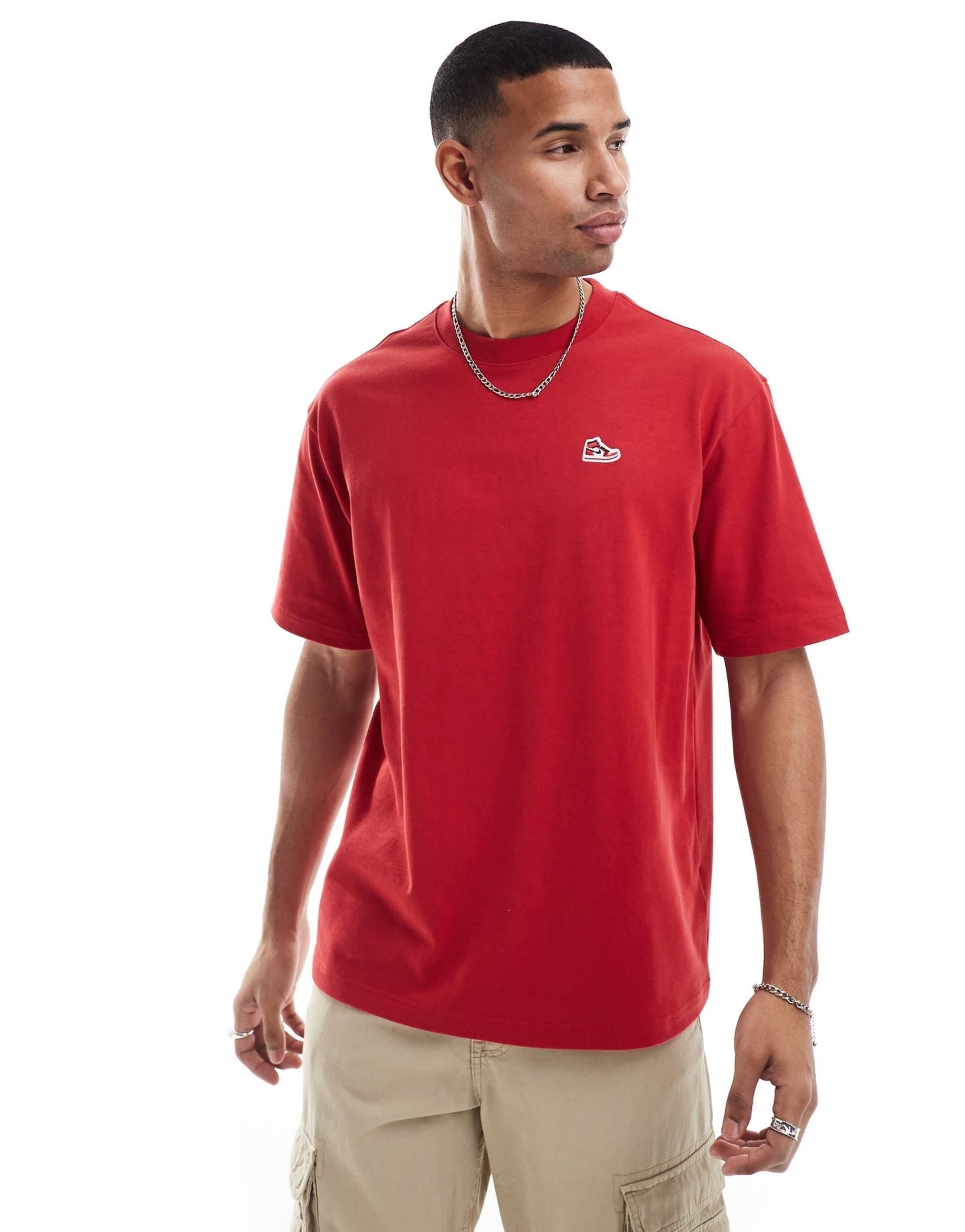 Jordan crew neck t-shirt in varsity red - ASOS Sample Sale EU Store