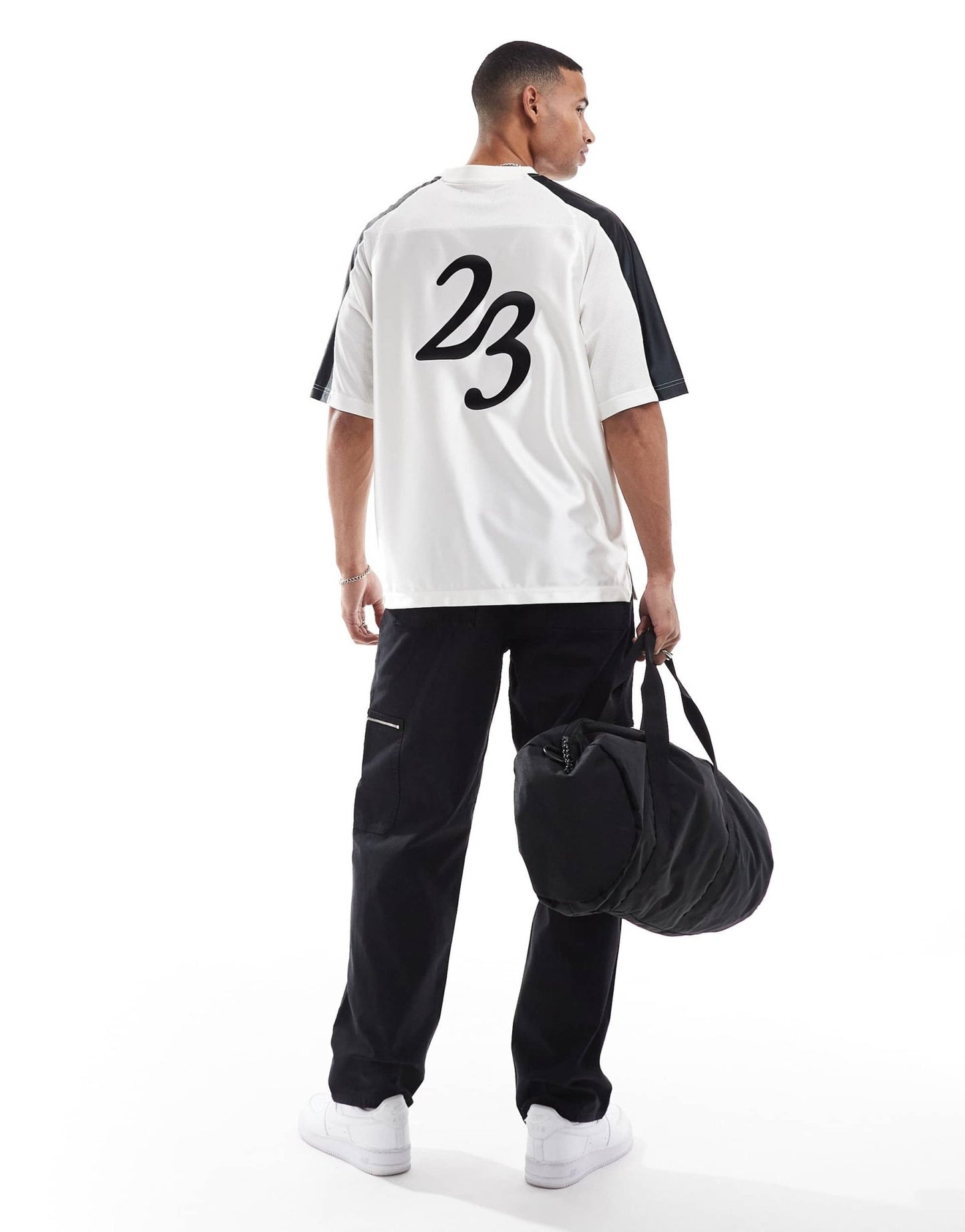 Jordan lifestyle jersey in sail and black - ASOS Sample Sale EU Store