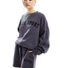 Kaiia cotton blend logo sweatshirt co-ord in dark grey