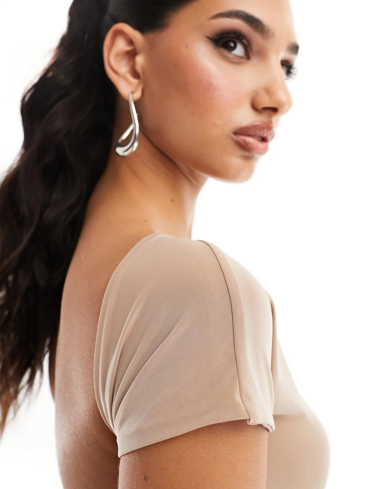 Kaiia exclusive double layered slinky low back top co - ord in camel - ASOS Sample Sale EU Store