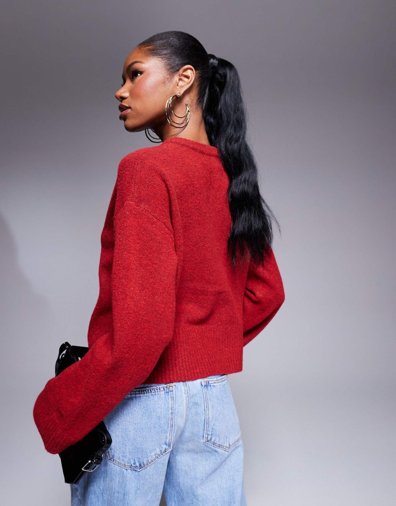 Kaiia exclusive knit cardigan in deep red - ASOS Sample Sale EU Store