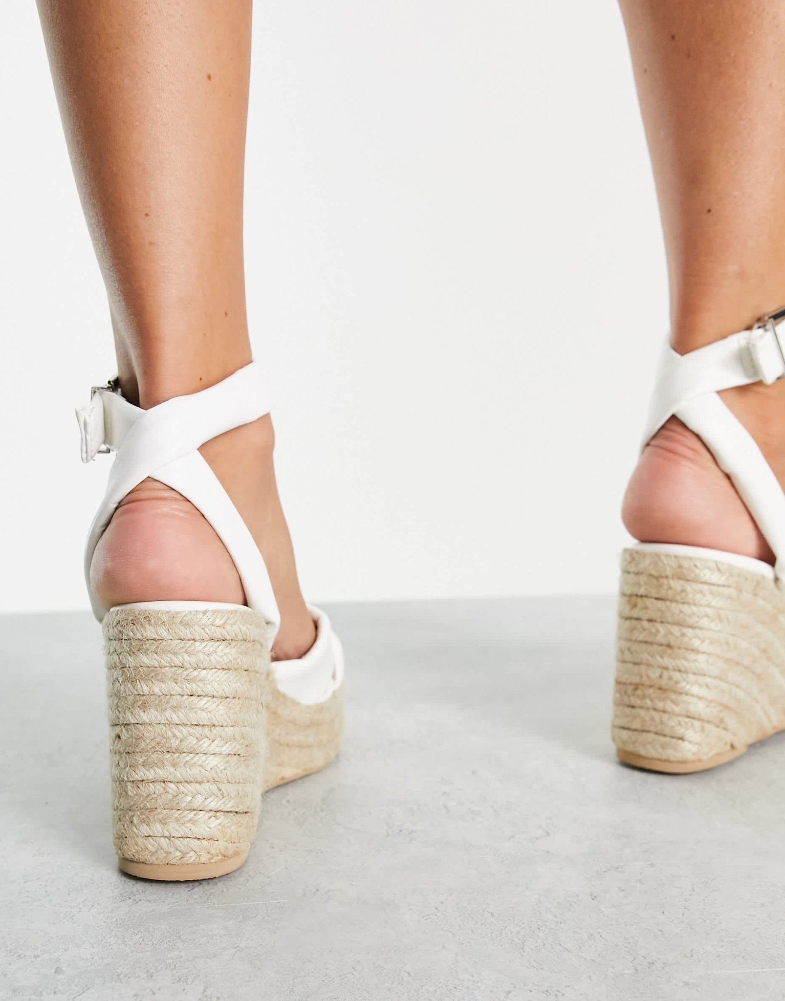 Kaltur flatform espadrilles in white PU - ASOS Sample Sale EU Store