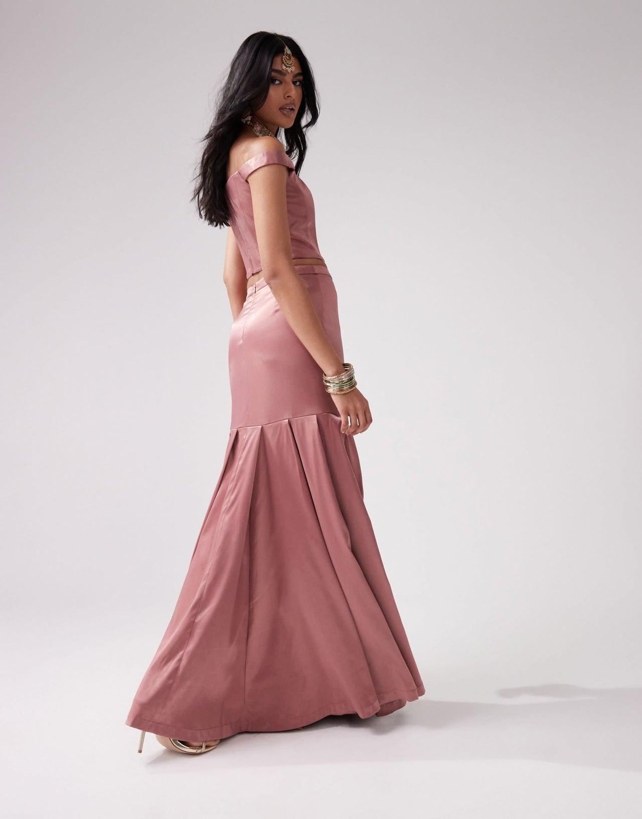 Kanya London mermaid flare skirt co - ord in mink - ASOS Sample Sale EU Store