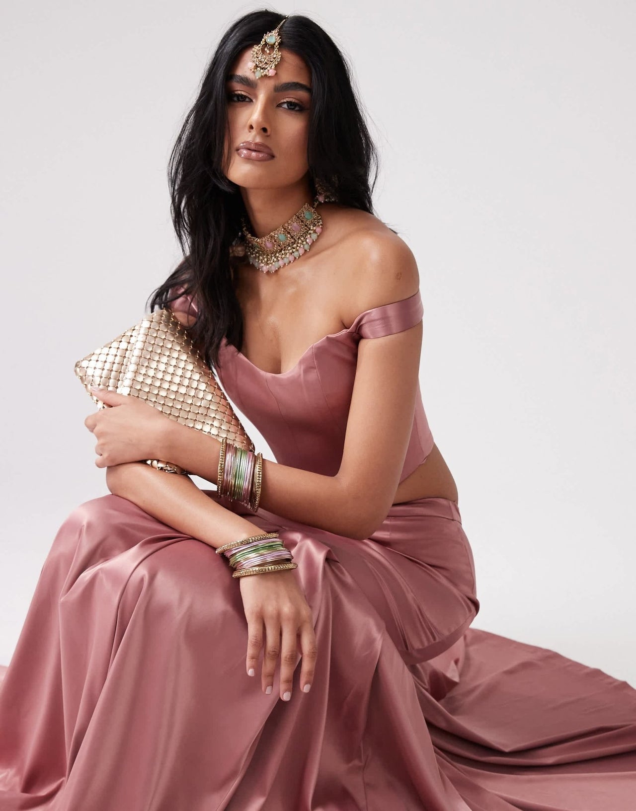 Kanya London mermaid flare skirt co - ord in mink - ASOS Sample Sale EU Store