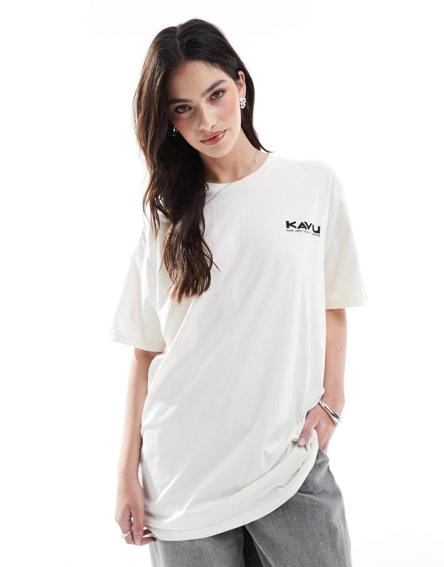 Kavu short sleeve t-shirt in cream - ASOS Sample Sale EU Store