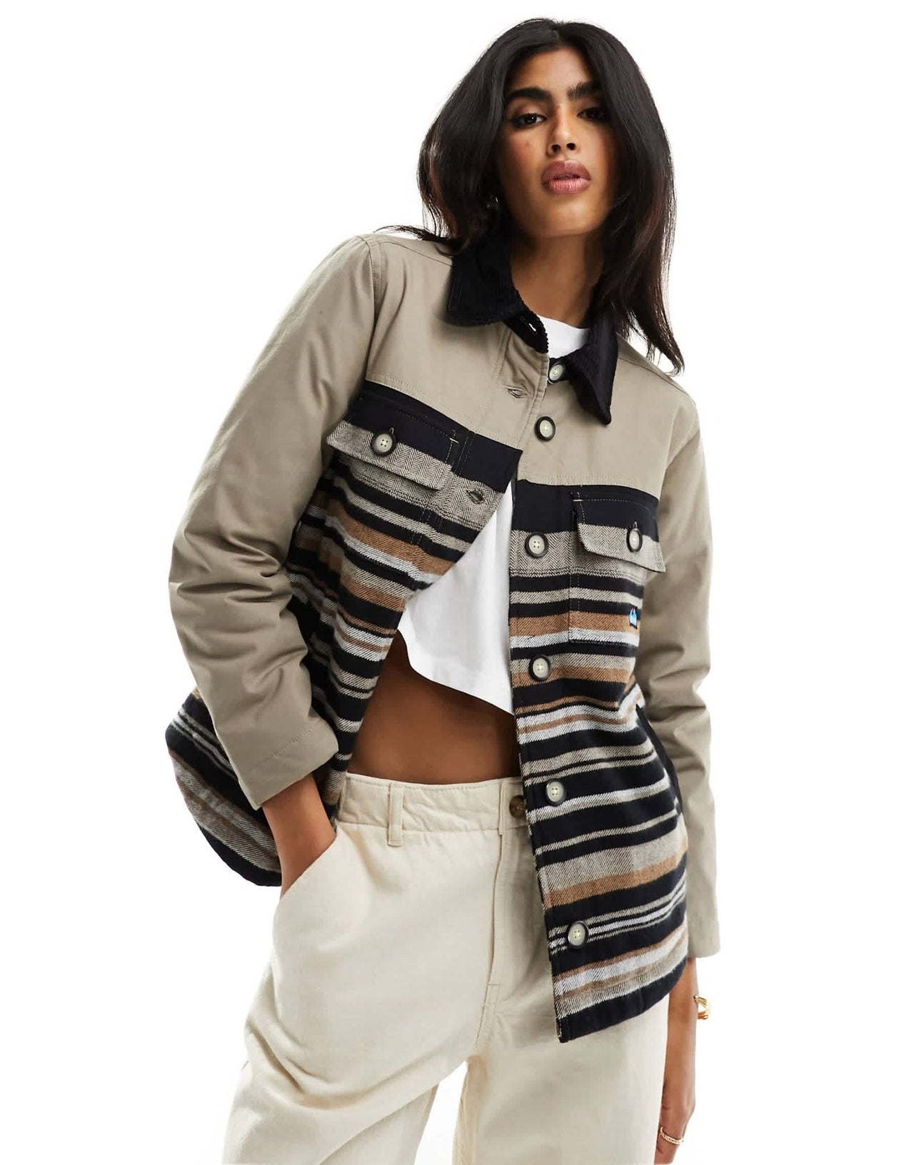 Kavu zaltana workwear jacket in beige - ASOS Sample Sale EU Store