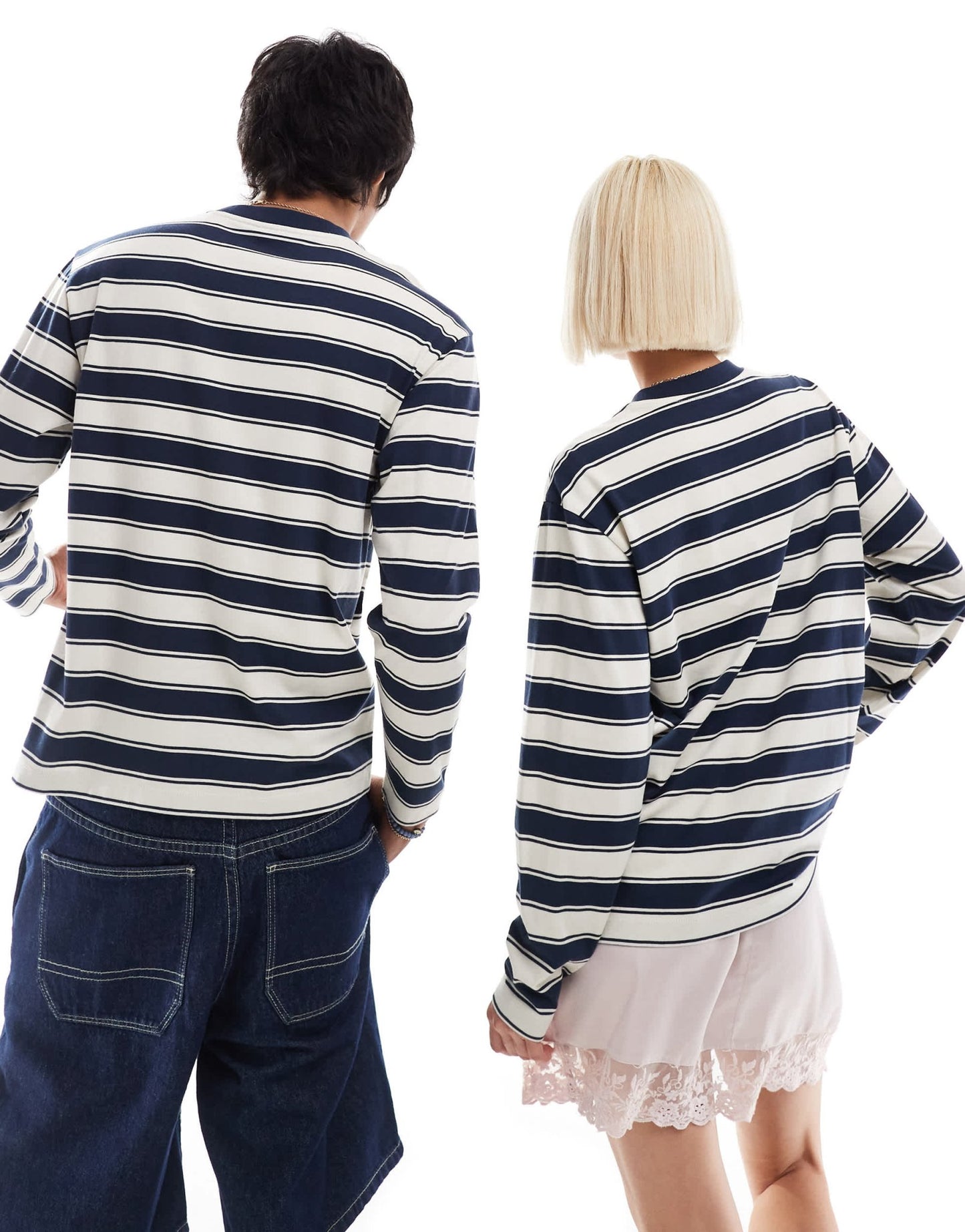 Kickers unisex crew neck sweat with embroidered logo on chest in stripe - ASOS Sample Sale EU Store