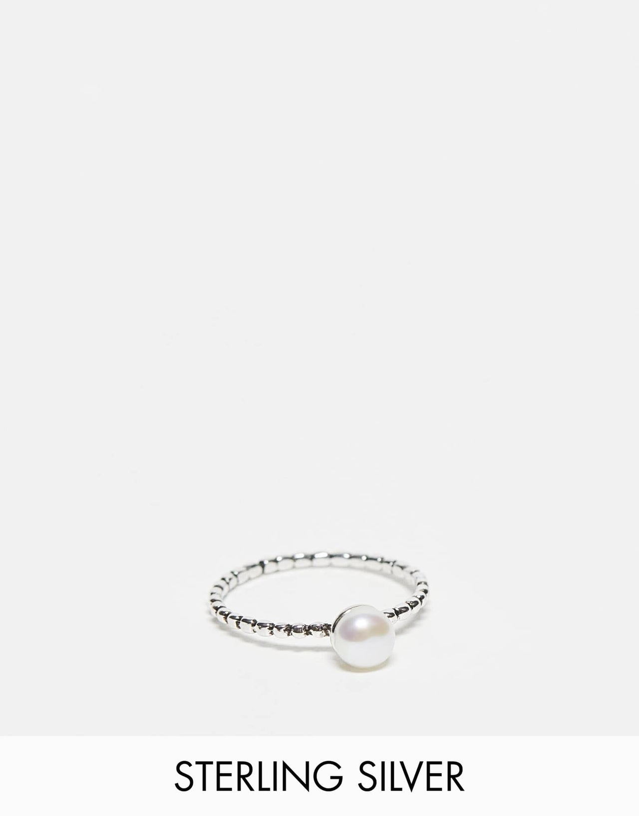 Kingsley Ryan sterling silver pearl ring - ASOS Sample Sale EU Store