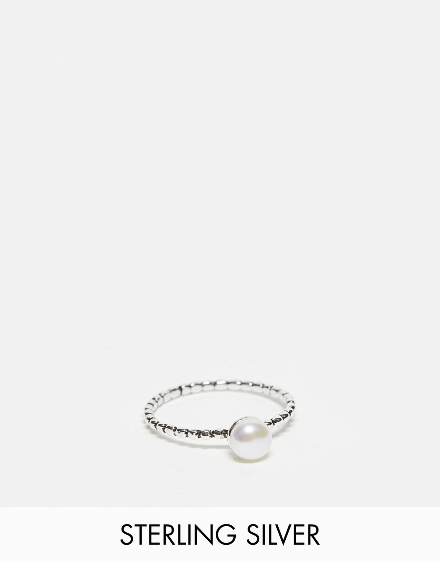 Kingsley Ryan sterling silver pearl ring - ASOS Sample Sale EU Store