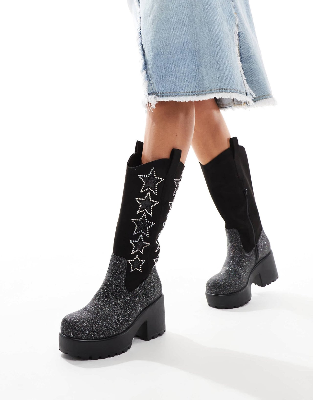 Koi Pastel Supernova Chunky Western Boots - ASOS Sample Sale EU Store