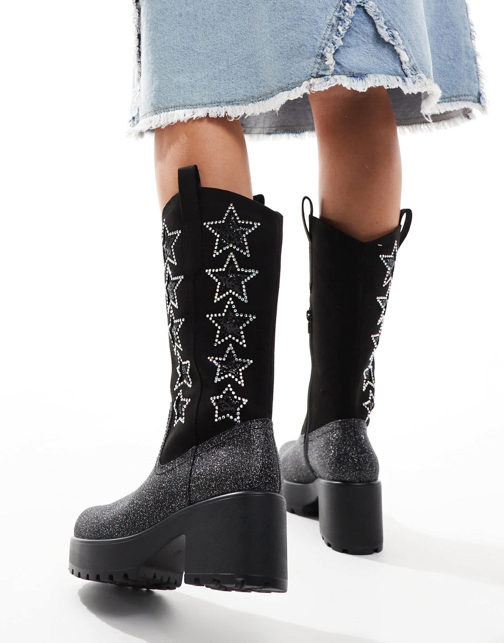 Koi Pastel Supernova Chunky Western Boots - ASOS Sample Sale EU Store