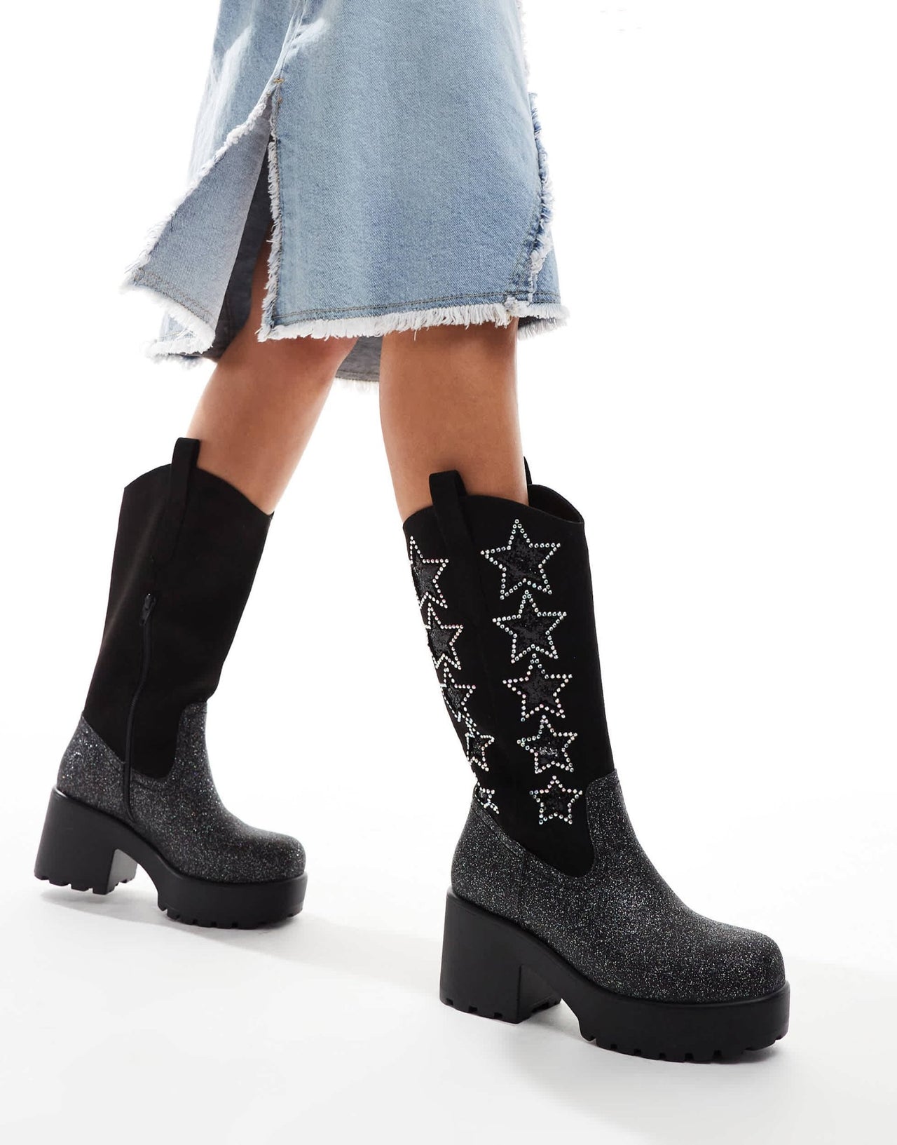 Koi Pastel Supernova Chunky Western Boots - ASOS Sample Sale EU Store