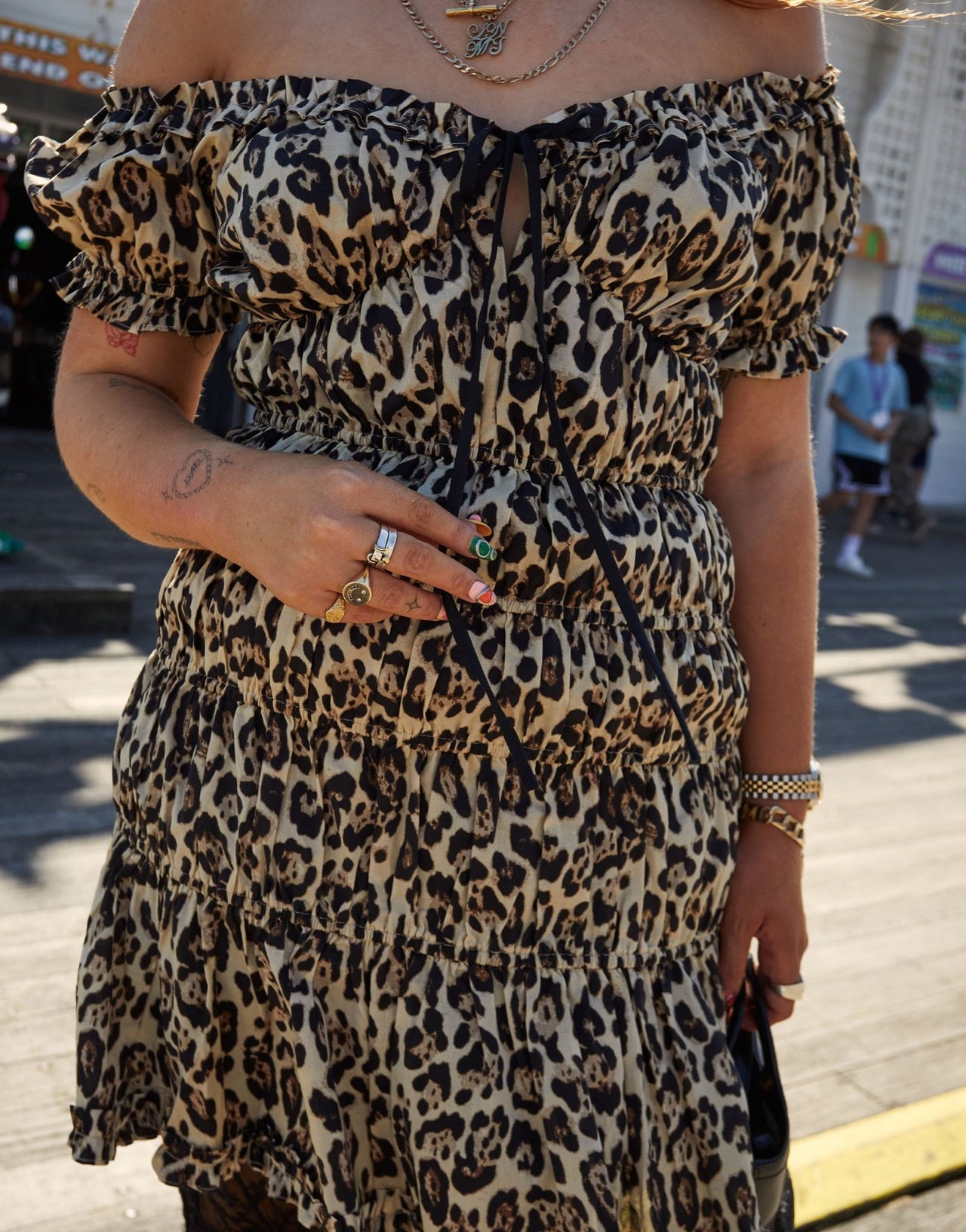 Labelrail x Laura Elizabeth Klein ruched mini dress in leopard - ASOS Sample Sale EU Store