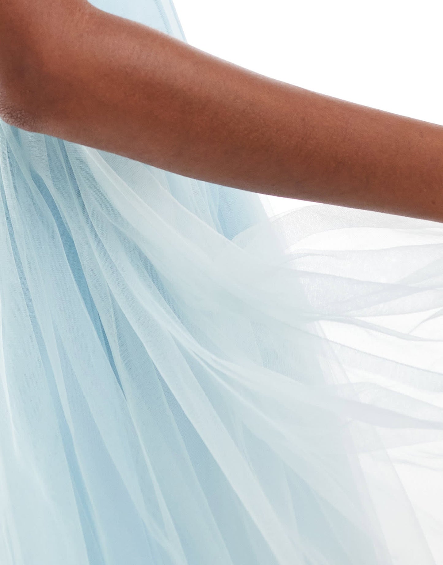 Lace & Beads tulle corset mini dress with drop hem in blue - ASOS Sample Sale EU Store