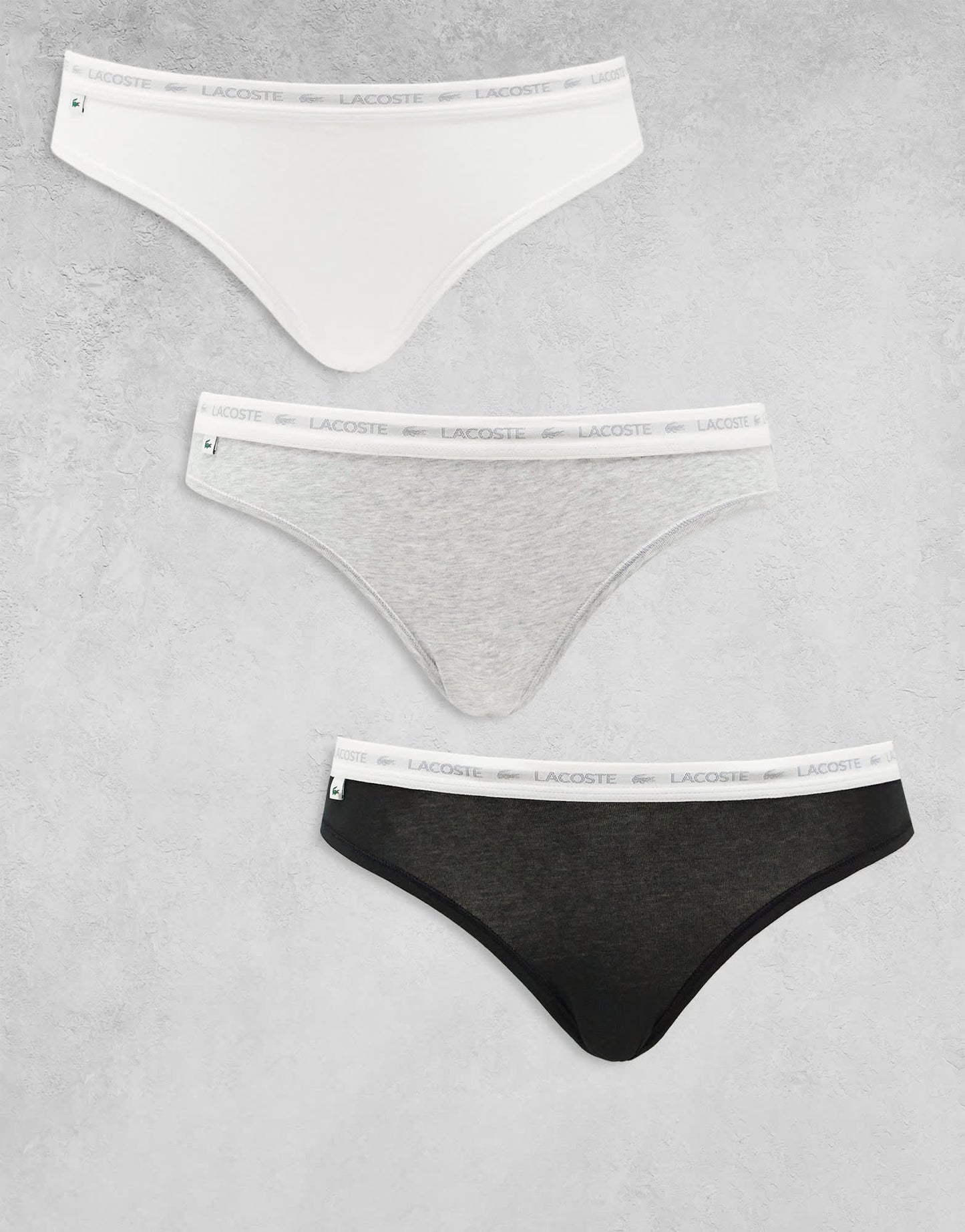 Lacoste 3 pack briefs in black grey white - ASOS Sample Sale EU Store