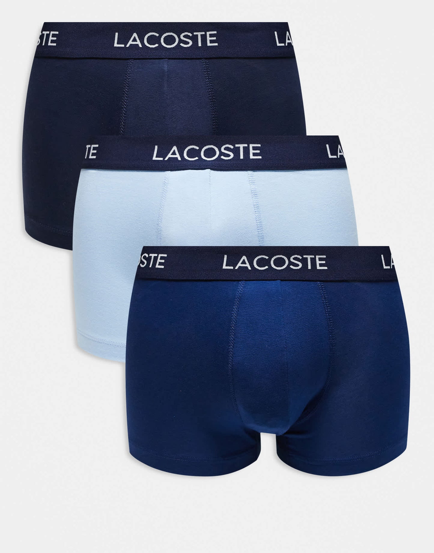 Lacoste 3 pack trunks in blue - ASOS Sample Sale EU Store