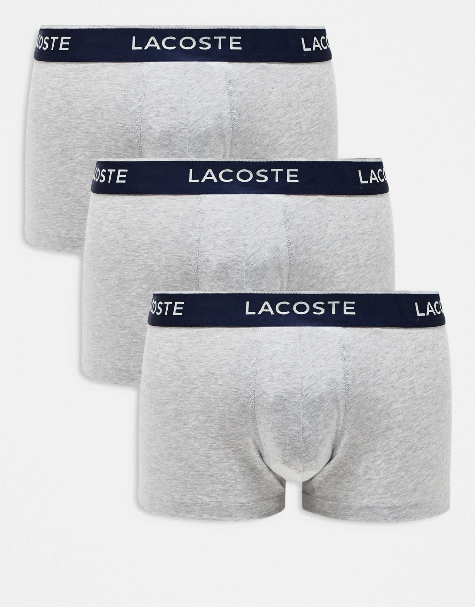 Lacoste 3 pack trunks in grey - ASOS Sample Sale EU Store