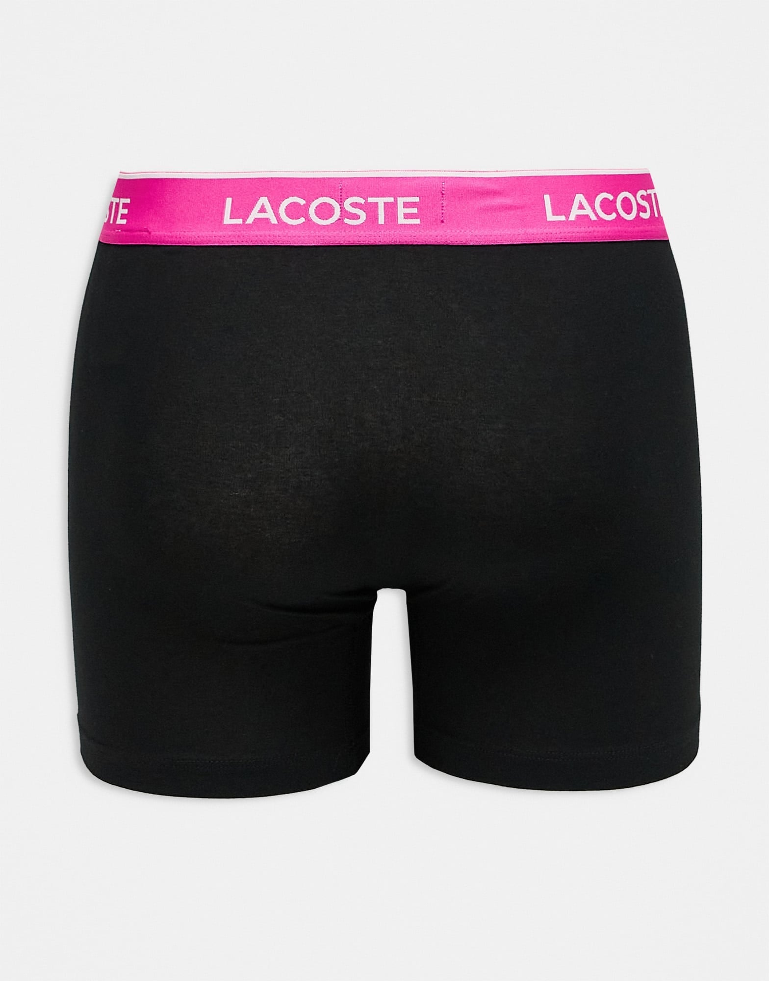 Lacoste 3pack boxer briefs in black with coloured waistbands - ASOS Sample Sale EU Store