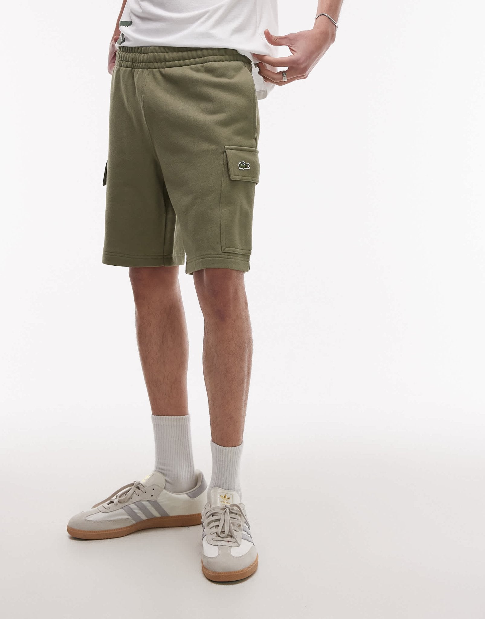 Lacoste cargo short in khaki green - ASOS Sample Sale EU Store