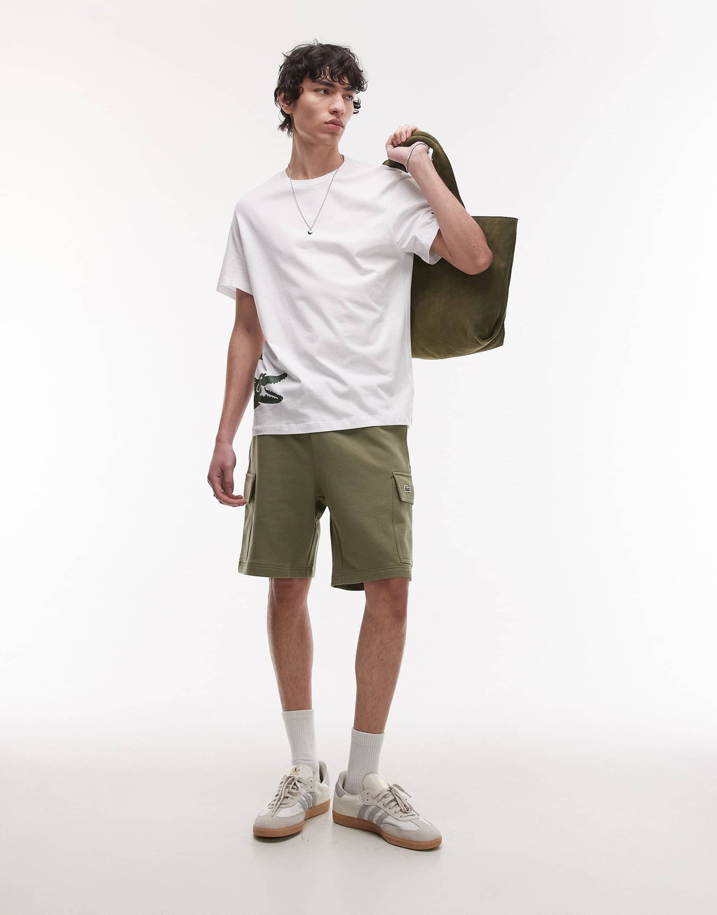 Lacoste cargo short in khaki green - ASOS Sample Sale EU Store