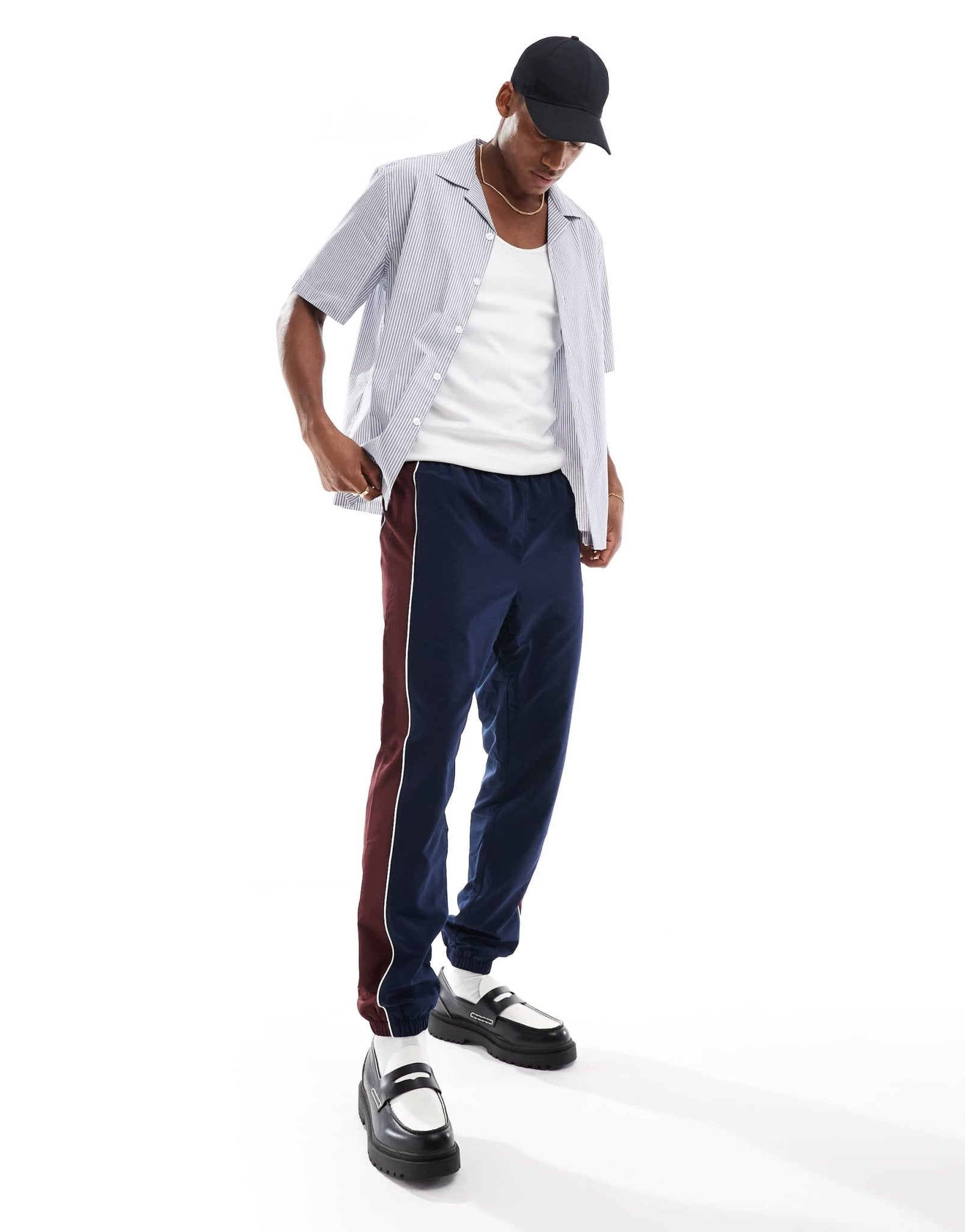 Lacoste colour block sweatpants in navy - ASOS Sample Sale EU Store