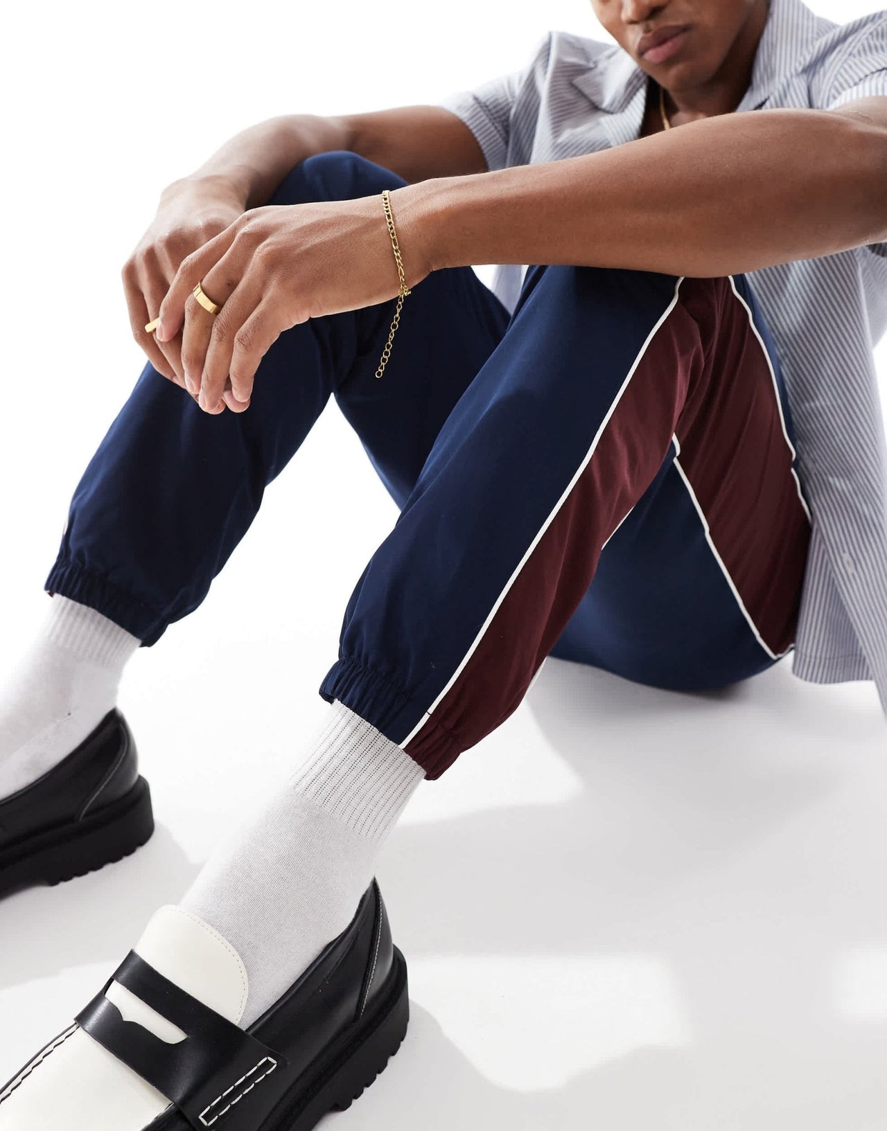 Lacoste colour block sweatpants in navy - ASOS Sample Sale EU Store