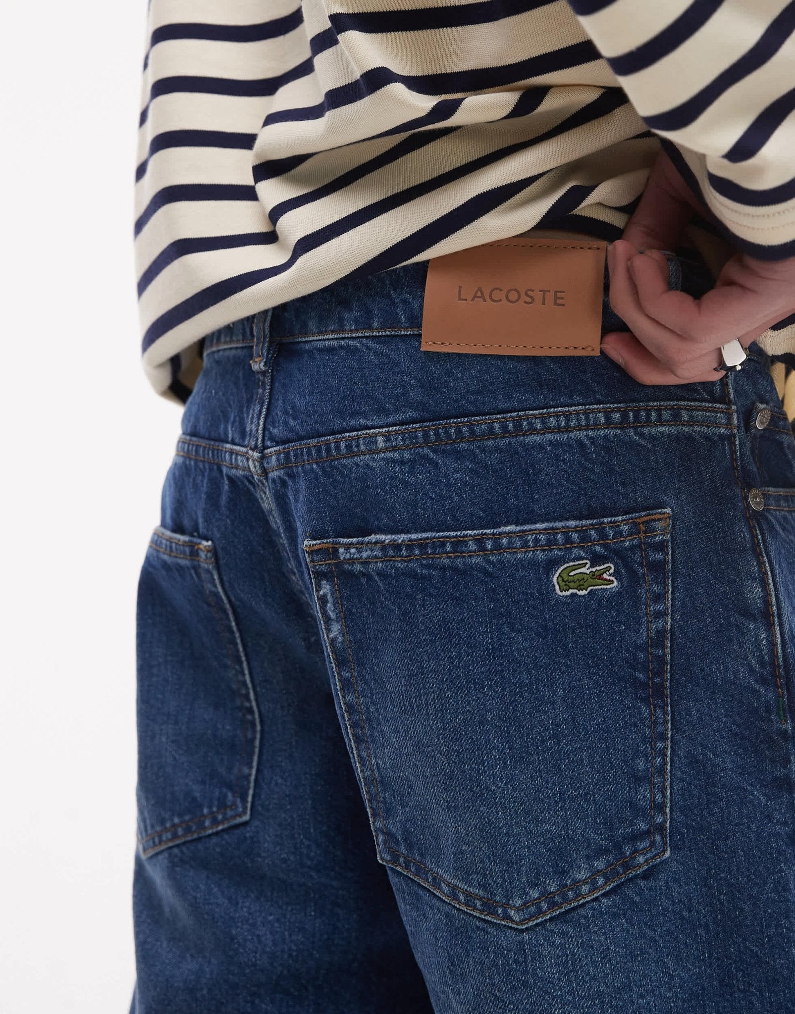 Lacoste denim shorts in darkwash blue - ASOS Sample Sale EU Store