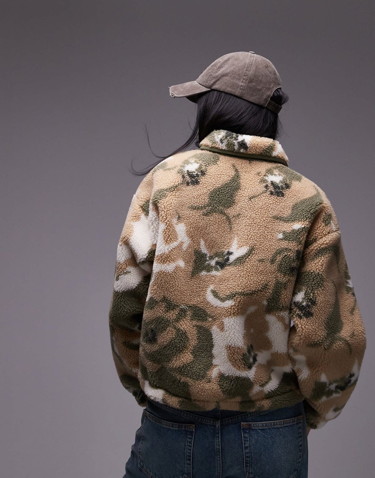 Lacoste half zip camo sweatshirt in beige - ASOS Sample Sale EU Store