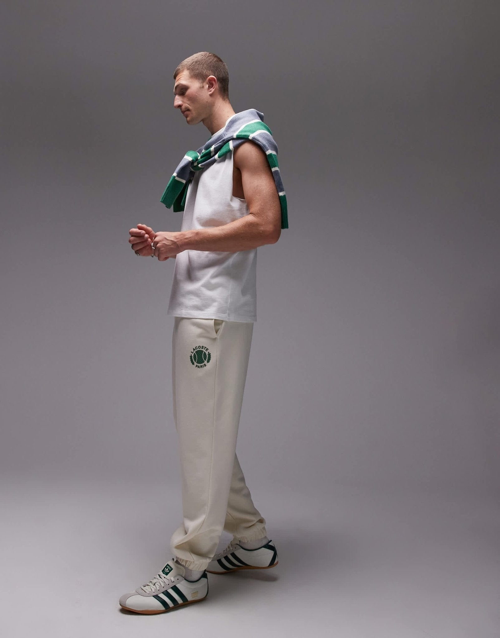 Lacoste joggers in white with tennis emblem - ASOS Sample Sale EU Store