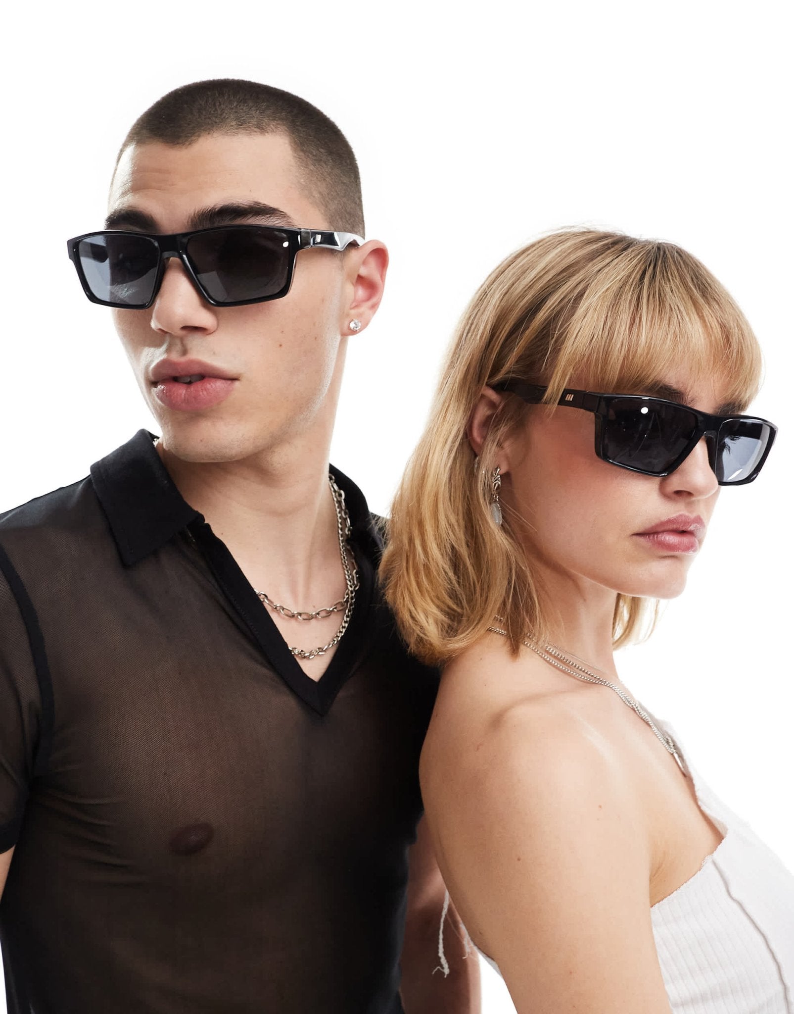 Le Specs dauntless square sunglasses in black - ASOS Sample Sale EU Store