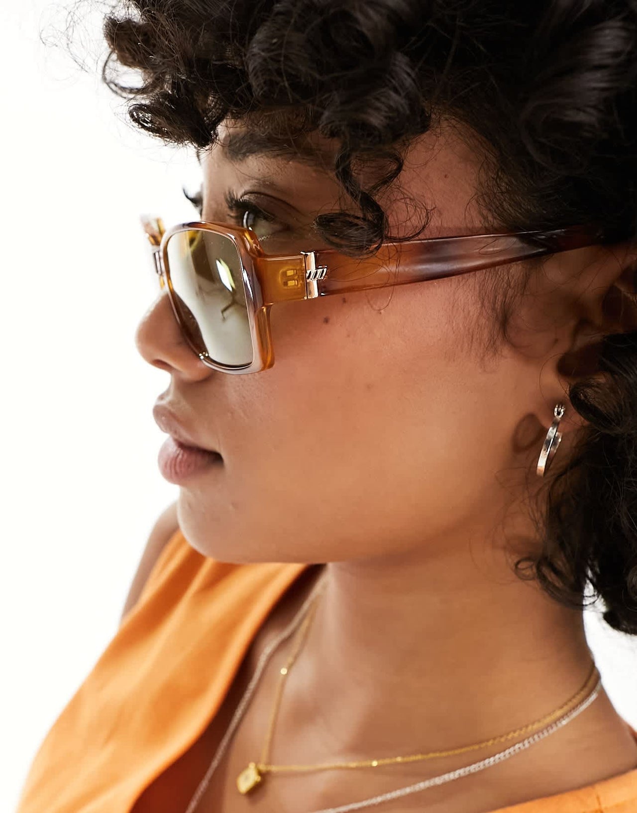 Le Specs trance rectangle sunglasses in vintage tort - ASOS Sample Sale EU Store