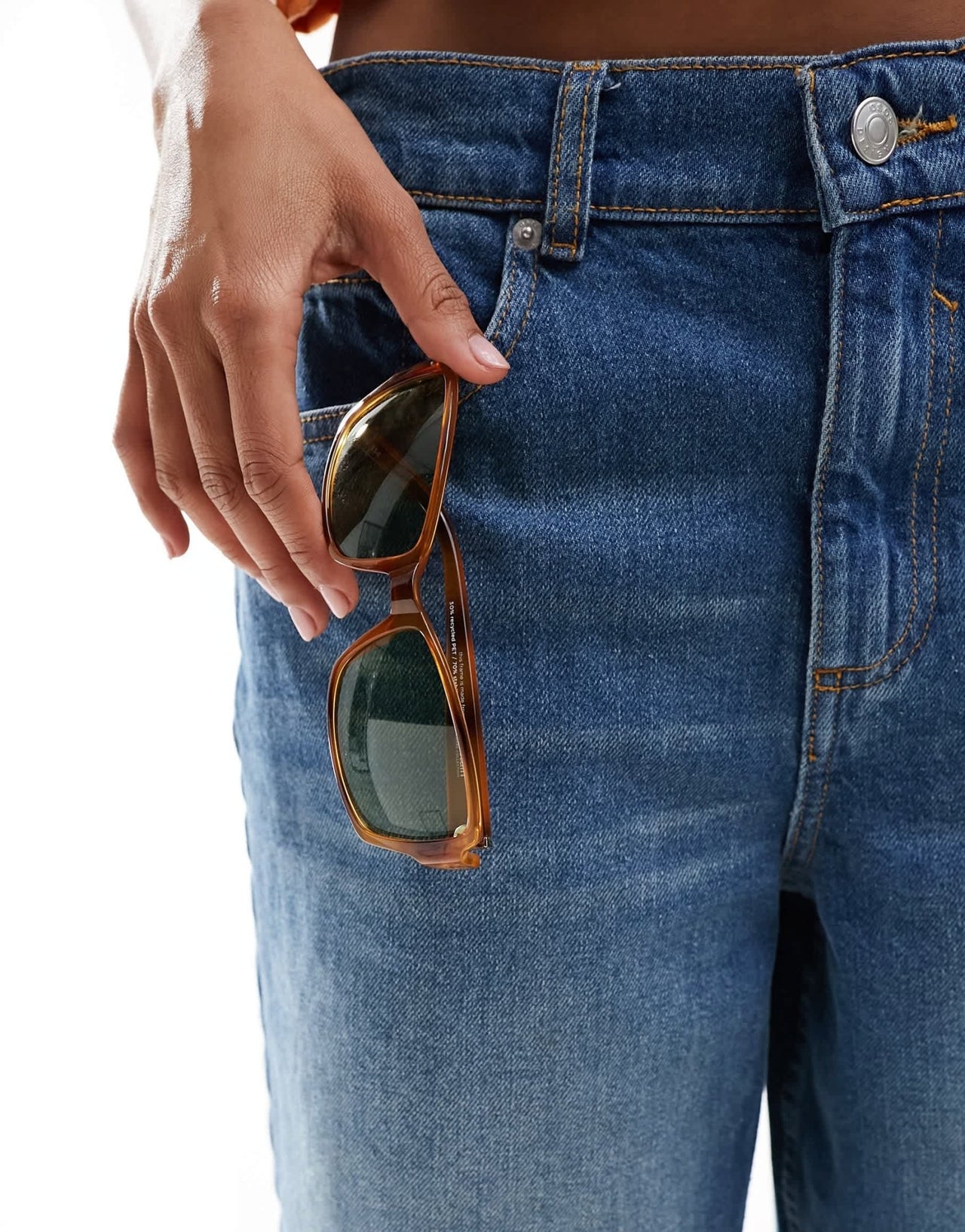 Le Specs trance rectangle sunglasses in vintage tort - ASOS Sample Sale EU Store