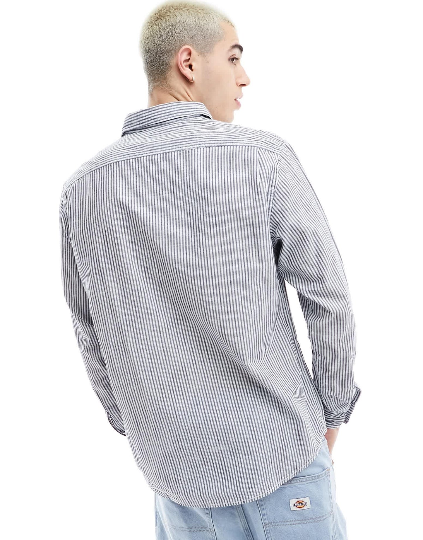 Lee hickory stripe worker shirt in indigo blue - ASOS Sample Sale EU Store