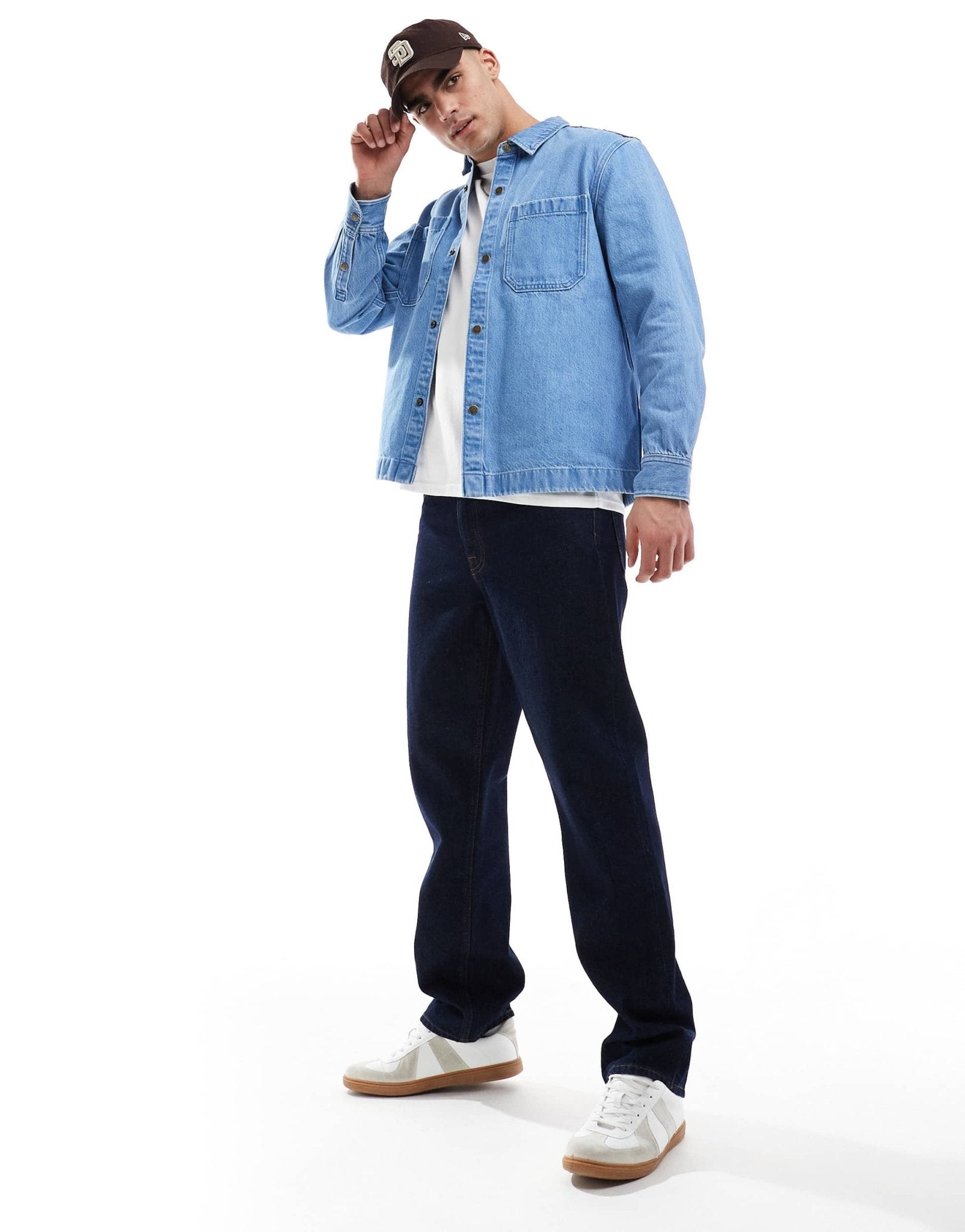 Lee relaxed fit 2 pocket overshirt with back embroidery - ASOS Sample Sale EU Store