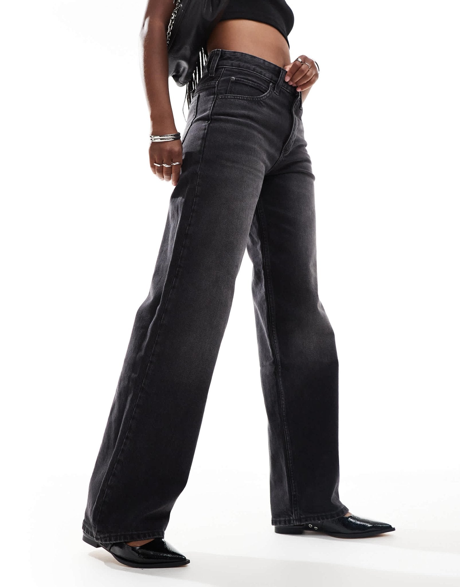 Lee Rider Loose straight fit jeans in washed black - ASOS Sample Sale EU Store