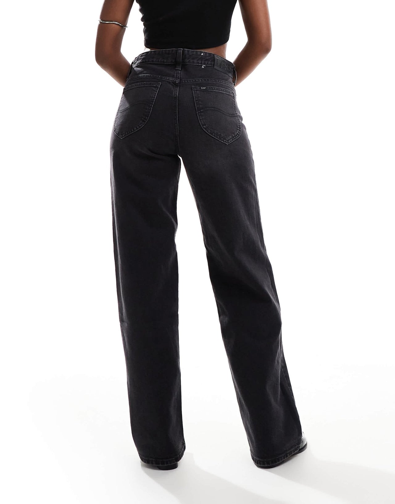 Lee Rider Loose straight fit jeans in washed black - ASOS Sample Sale EU Store