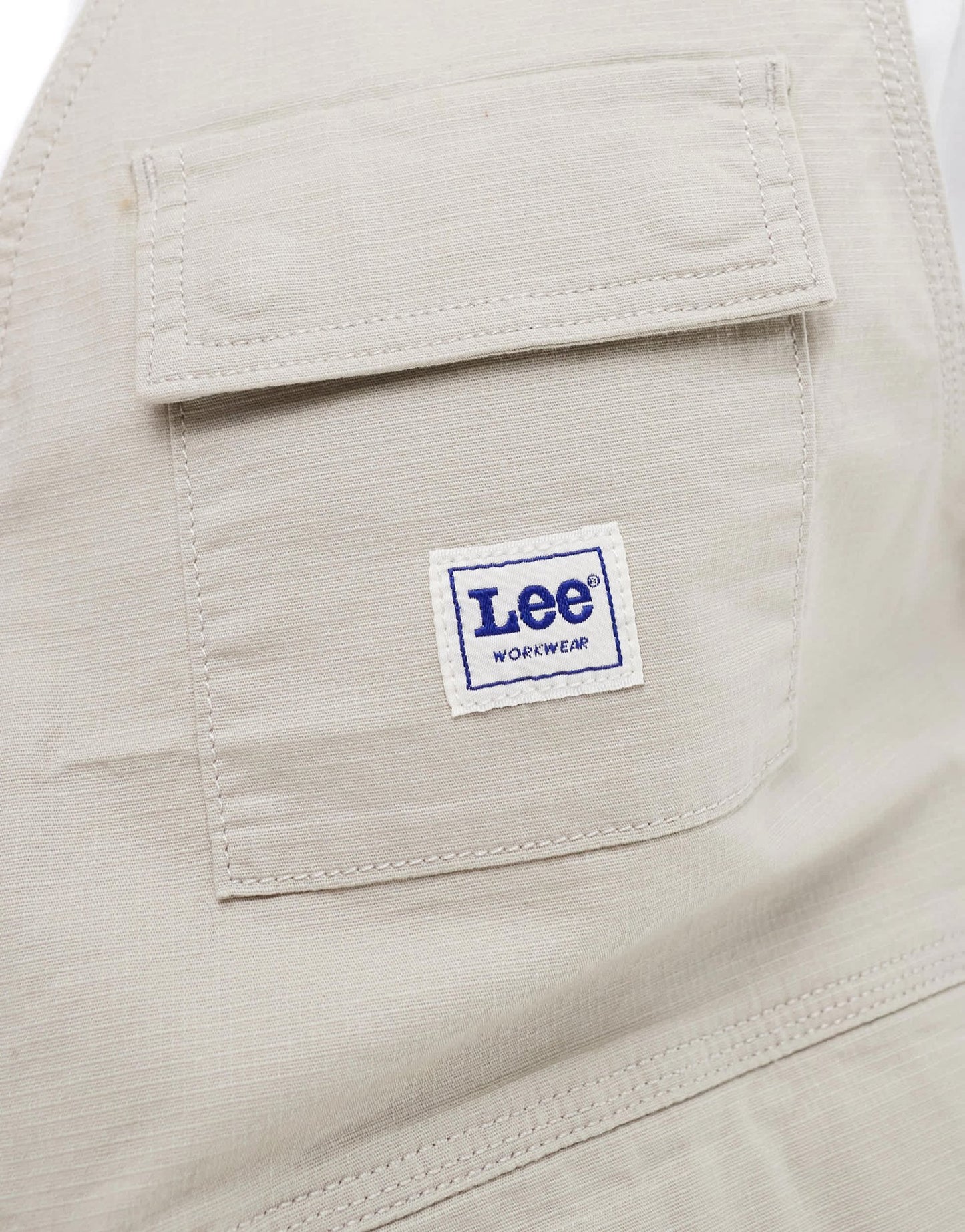Lee unisex workwear label utility vest relaxed fit in stone - ASOS Sample Sale EU Store