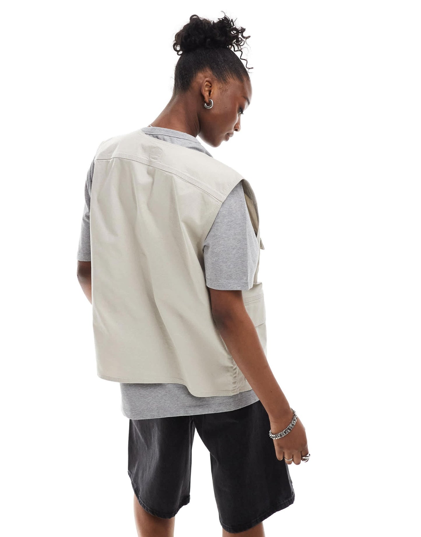 Lee unisex workwear label utility vest relaxed fit in stone - ASOS Sample Sale EU Store