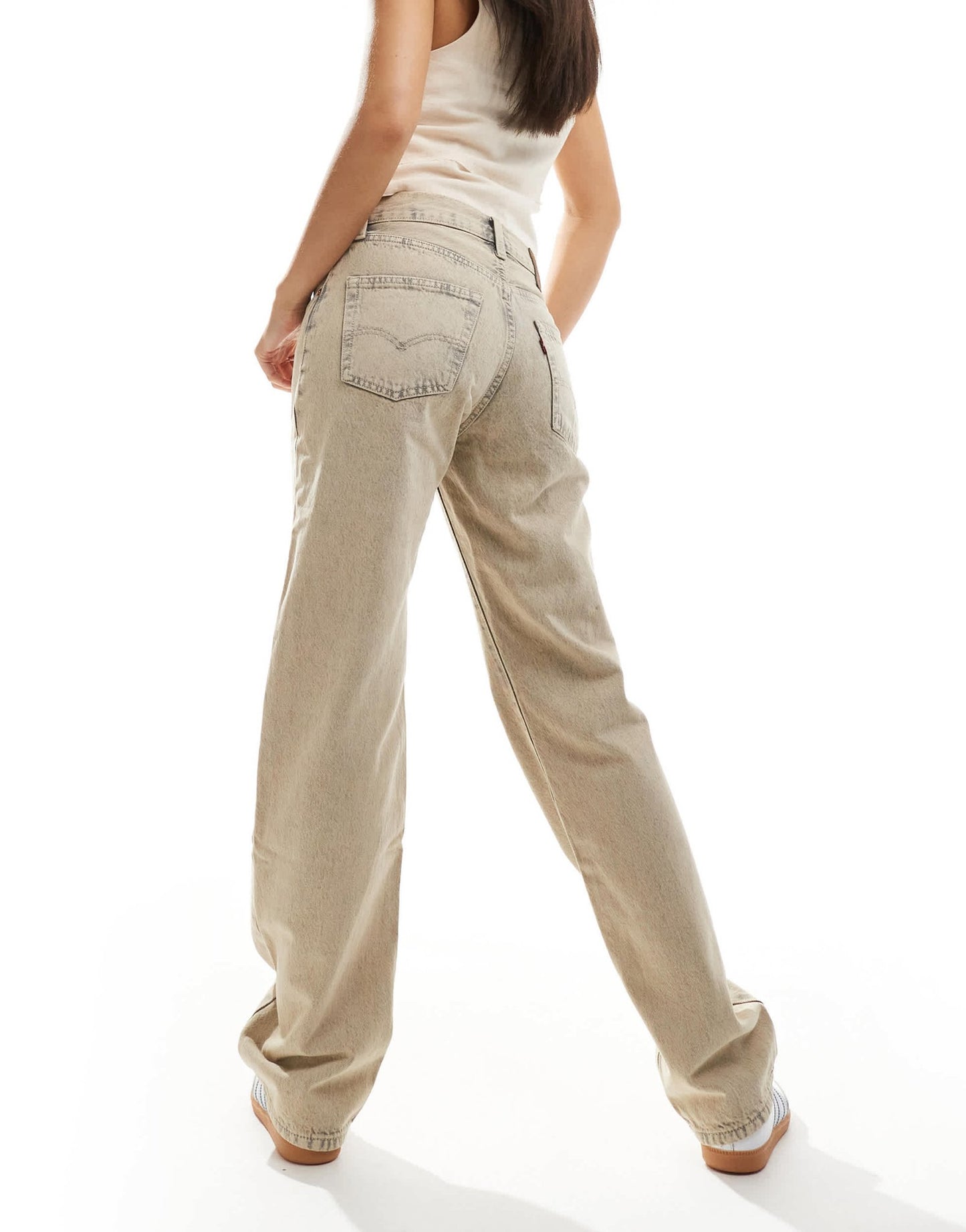 Levi's 501 90s fit jeans in overdye khakibeige - ASOS Sample Sale EU Store