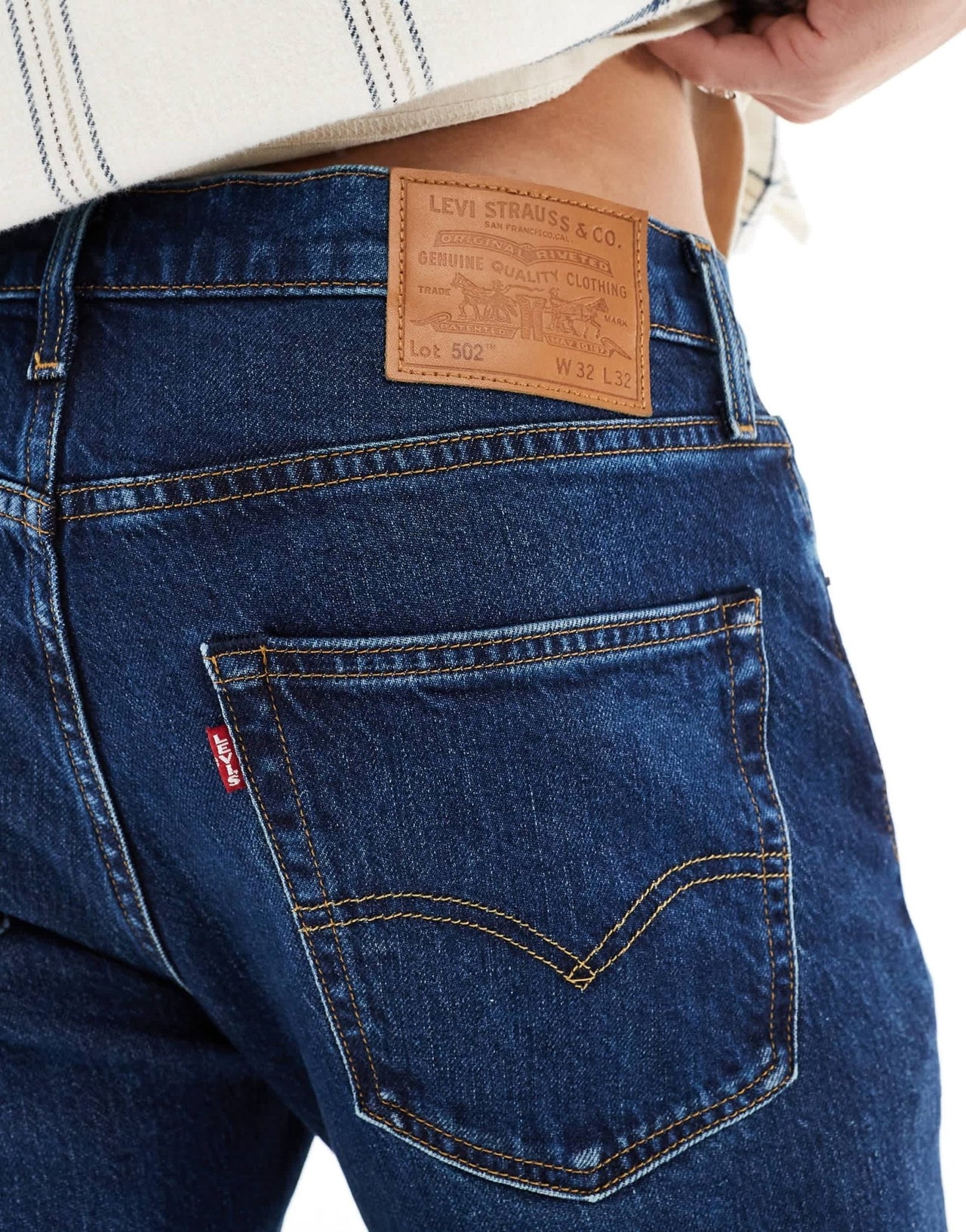 Levi's 502 tapered fit jeans in mid blue - ASOS Sample Sale EU Store