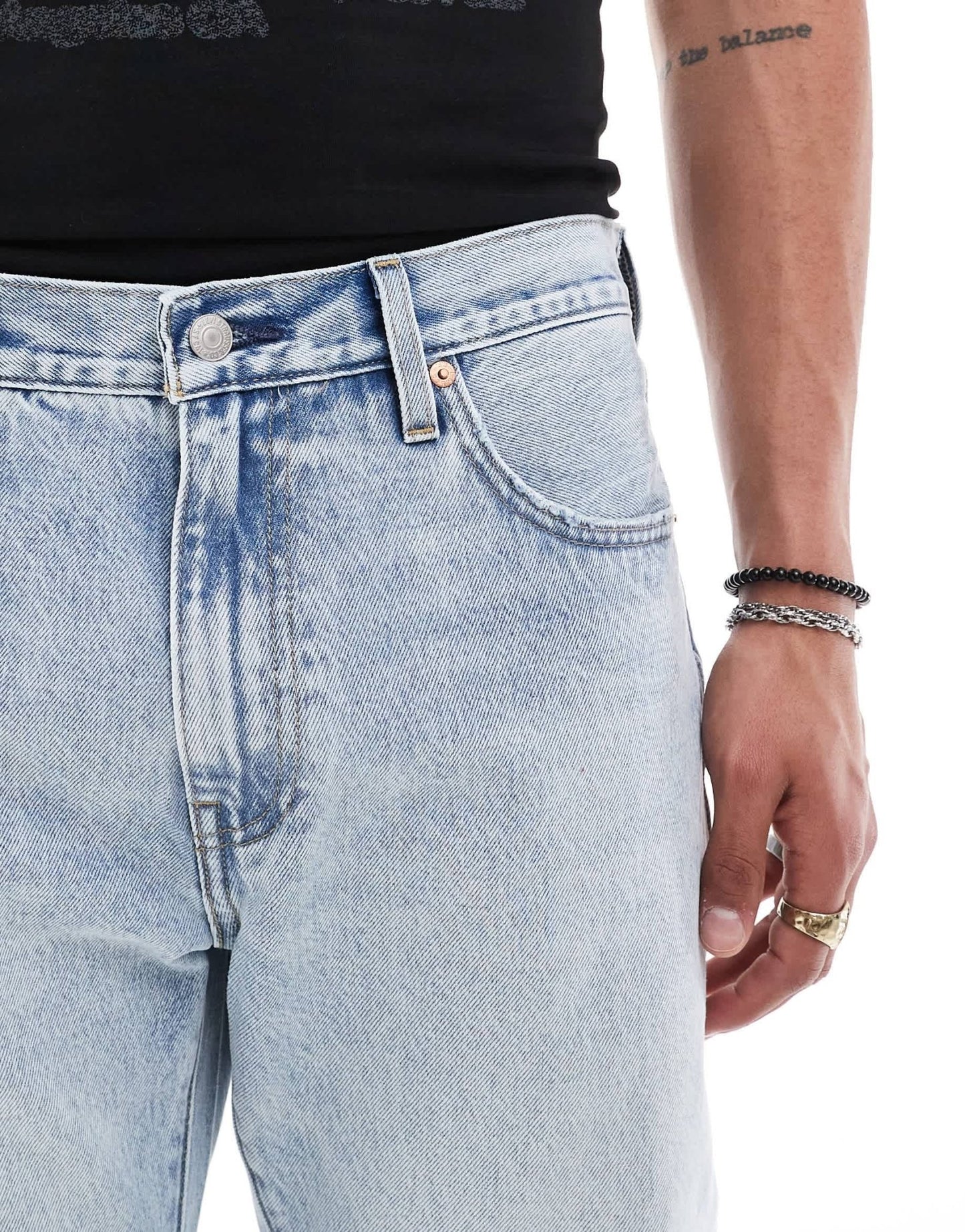 Levi's 555 relaxed straight fit jeans in light blue - ASOS Sample Sale EU Store