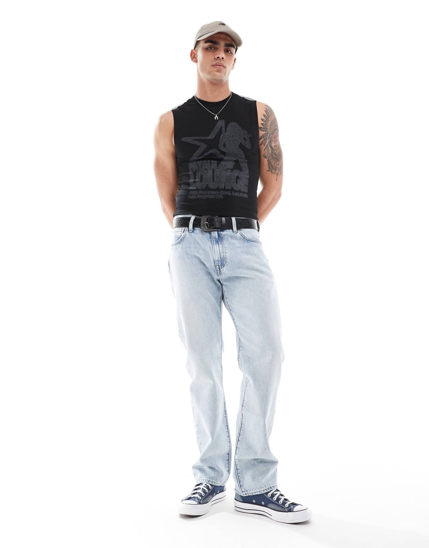 Levi's 555 relaxed straight fit jeans in light blue - ASOS Sample Sale EU Store