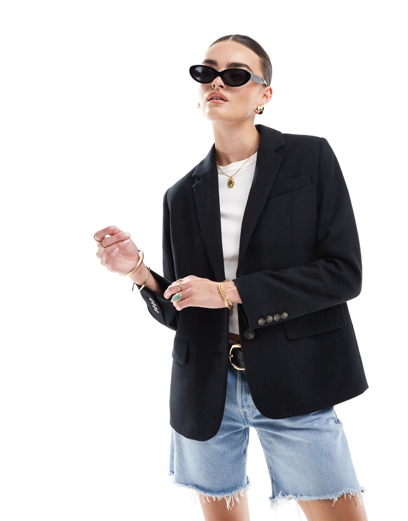 Levi's Amber wool blend classic blazer in black - ASOS Sample Sale EU Store