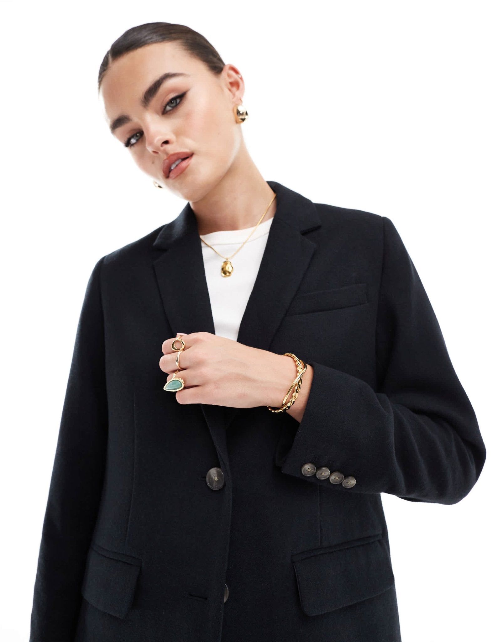 Levi's Amber wool blend classic blazer in black - ASOS Sample Sale EU Store